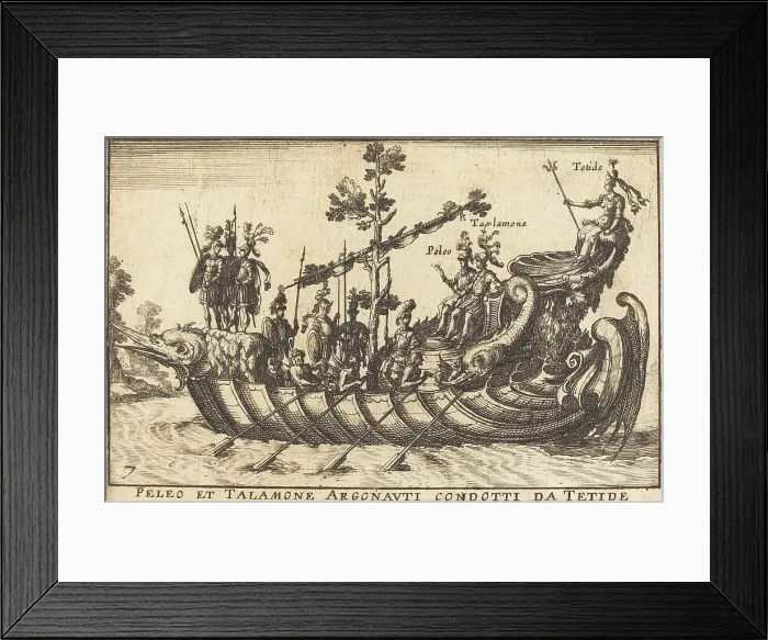 Framed Print : Peleo et Talamone Argonauti condotti da Tetide. Creator: Balthasar Moncornet Framed Print : Peleo et Talamone Argonauti condotti da Tetide. Creator: Balthasar Moncornet