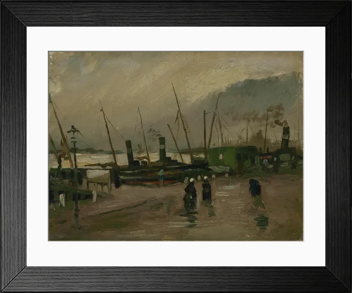 Framed Print : De Ruijterkade in Amsterdam, 1885. Creator: Gogh, Vincent, van (1853-1890) Framed Print : De Ruijterkade in Amsterdam, 1885. Creator: Gogh, Vincent, van (1853-1890)