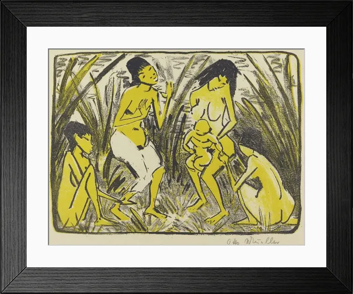 Framed Print : Finding of Moses (Auffindung des Moses), c. 1920. Creator: Otto Mueller Framed Print : Finding of Moses (Auffindung des Moses), c. 1920. Creator: Otto Mueller