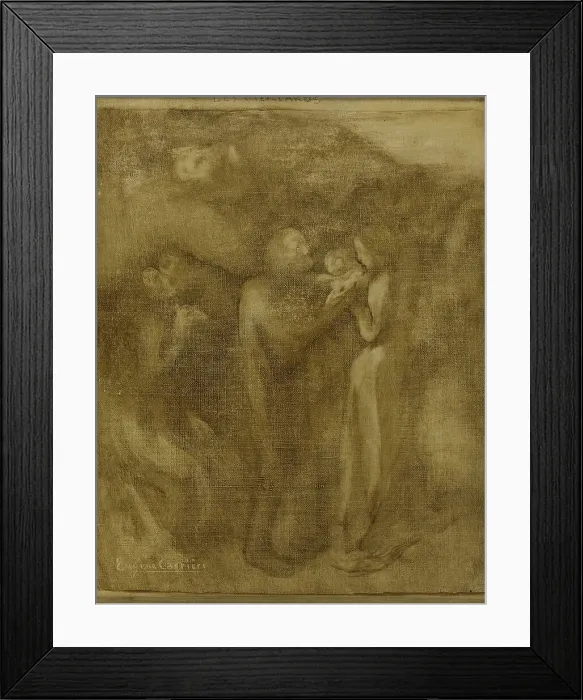 Framed Print : Esquisse pour la mairie du 12ème : les vieillards, c.1897. Creator: Eugene Carriere Framed Print : Esquisse pour la mairie du 12ème : les vieillards, c.1897. Creator: Eugene Carriere