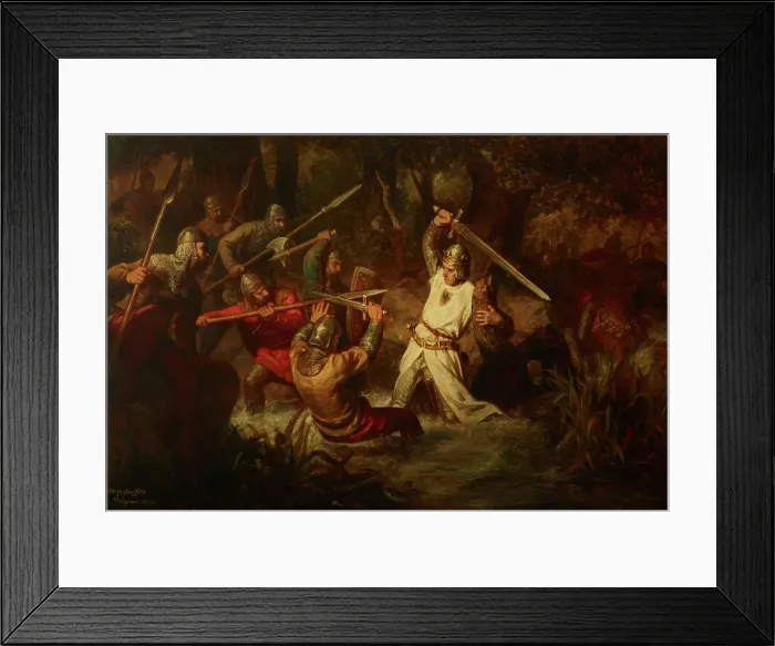 Framed Print : Emperor Rudolf I in the Battle of Marchfeld, 1860. Creator: Löffler-Radymno, Leopold Edler von (1827-1898) Framed Print : Emperor Rudolf I in the Battle of Marchfeld, 1860. Creator: Löffler-Radymno, Leopold Edler von (1827-1898)