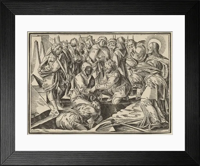 Framed Print : Christ Tells His Disciples of the Last Judgment, published 1630. Creator: Christoph Maurer Framed Print : Christ Tells His Disciples of the Last Judgment, published 1630. Creator: Christoph Maurer