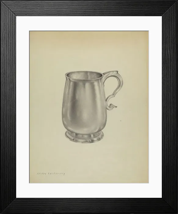 Framed Print : Silver Mug, c. 1937. Creator: Aaron Fastovsky Framed Print : Silver Mug, c. 1937. Creator: Aaron Fastovsky