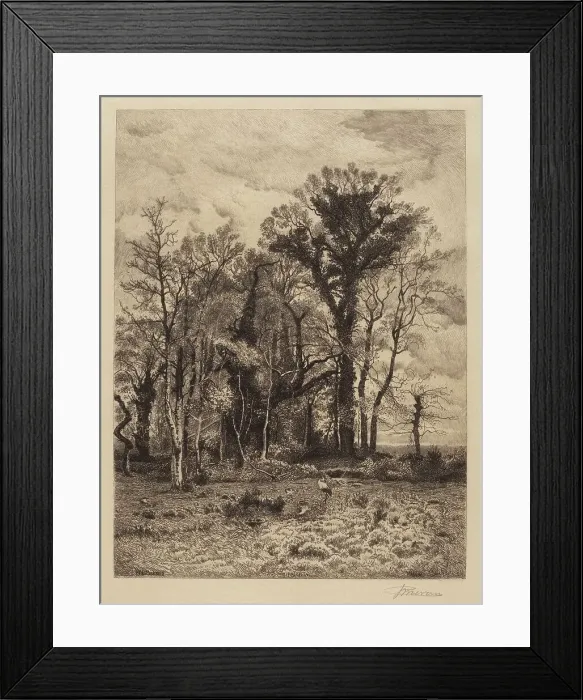Framed Print : The Edge of the Swamp, 1886. Creator: Peter Moran Framed Print : The Edge of the Swamp, 1886. Creator: Peter Moran
