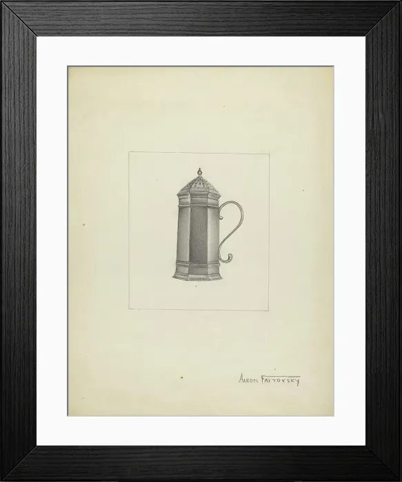 Framed Print : Silver Salt Cellar, 1935 / 1942. Creator: Aaron Fastovsky Framed Print : Silver Salt Cellar, 1935 / 1942. Creator: Aaron Fastovsky