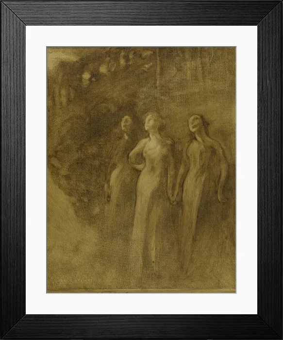 Framed Print : Esquisse pour la mairie du 12ème : la jeunesse, c.1897. Creator: Eugene Carriere Framed Print : Esquisse pour la mairie du 12ème : la jeunesse, c.1897. Creator: Eugene Carriere