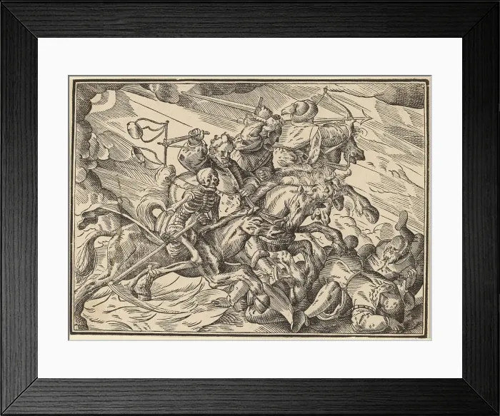 Framed Print : The Four Horsemen of the Apocalypse, published 1630. Creator: Christoph Maurer Framed Print : The Four Horsemen of the Apocalypse, published 1630. Creator: Christoph Maurer