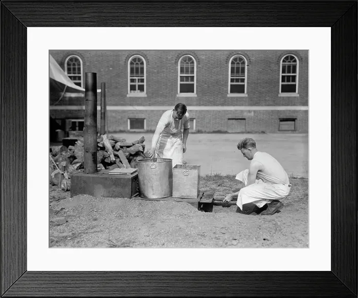 Framed Print : Camp, 1917 or 1918. Creator: Harris & Ewing. Camp, 1917 or 1918. Creator: Harris & Ewing Framed Print : Camp, 1917 or 1918. Creator: Harris & Ewing. Camp, 1917 or 1918. Creator: Harris & Ewing