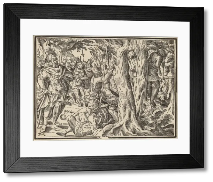 Framed Print : Christ Tells His Disciples of the Last Judgment, published 1630. Creator: Christoph Maurer Framed Print : Christ Tells His Disciples of the Last Judgment, published 1630. Creator: Christoph Maurer
