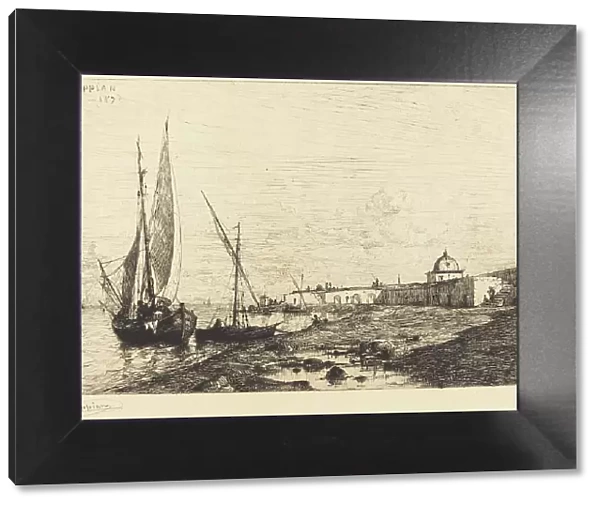 Port of San Remo, 1878. Creator: Adolphe Appian