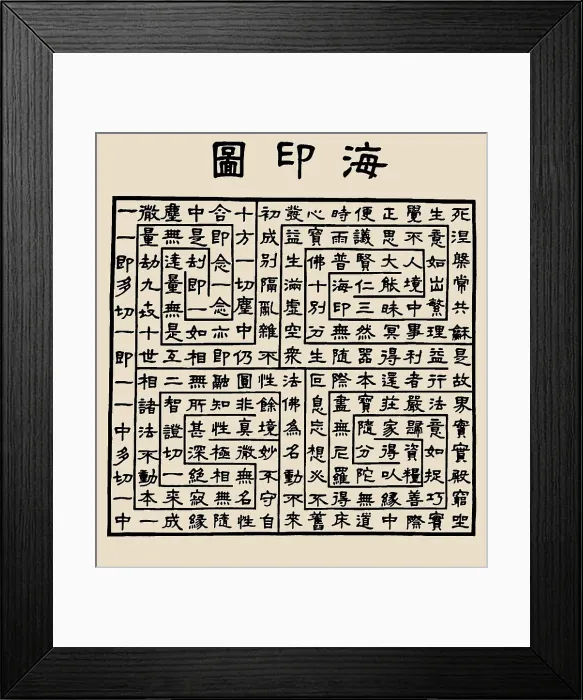 Framed Print : Uisang's Seal-diagram Symbolizing the Dharma Realm, 7th century. Creator: Historic Object Framed Print : Uisang's Seal-diagram Symbolizing the Dharma Realm, 7th century. Creator: Historic Object