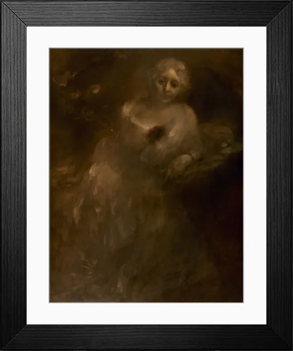 Framed Print : Portrait de Madame Aline Ménard-Dorian, 1905. Creator: Eugene Carriere Framed Print : Portrait de Madame Aline Ménard-Dorian, 1905. Creator: Eugene Carriere