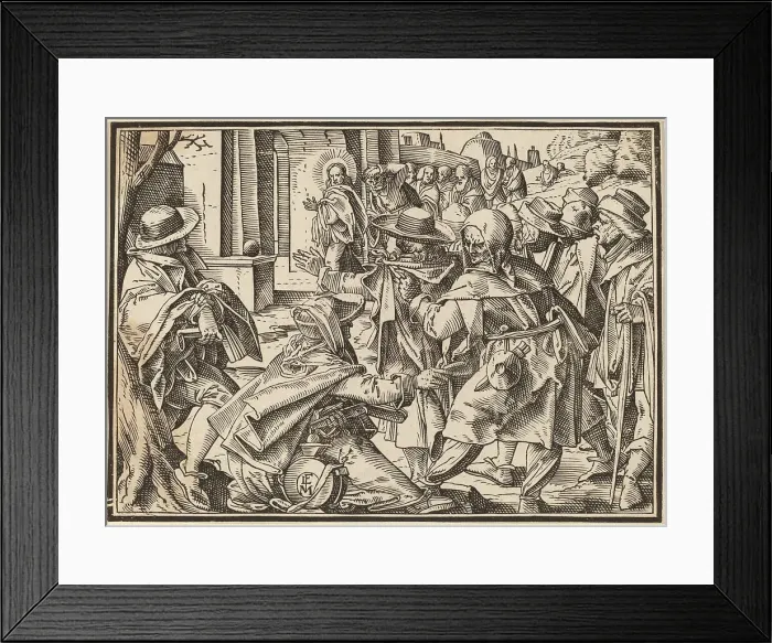 Framed Print : Christ Tells His Disciples of the Last Judgment, published 1630. Creator: Christoph Maurer Framed Print : Christ Tells His Disciples of the Last Judgment, published 1630. Creator: Christoph Maurer