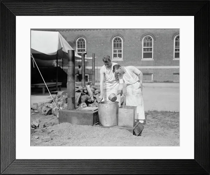Framed Print : Camp, 1917 or 1918. Creator: Harris & Ewing. Camp, 1917 or 1918. Creator: Harris & Ewing