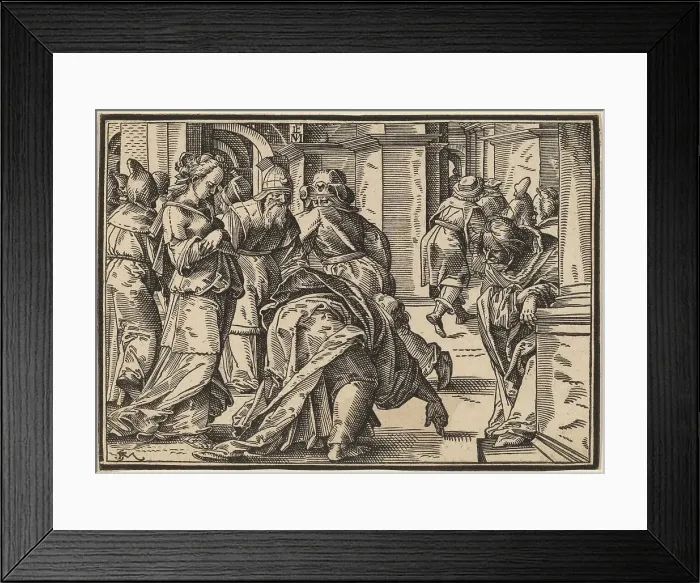 Framed Print : Christ Tells His Disciples of the Last Judgment, published 1630. Creator: Christoph Maurer Framed Print : Christ Tells His Disciples of the Last Judgment, published 1630. Creator: Christoph Maurer