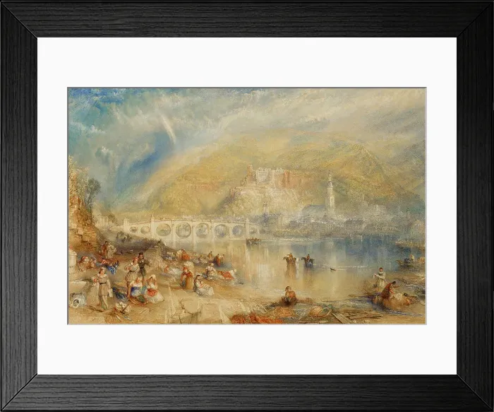 Framed Print : Heidelberg, with a Rainbow. Creator: Turner, Joseph Mallord William (1775-1851) Framed Print : Heidelberg, with a Rainbow. Creator: Turner, Joseph Mallord William (1775-1851)