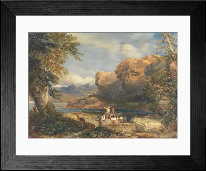 Framed Print : Pirate's Isle, 1826. Creator: Cox, David (1783-1859) Framed Print : Pirate's Isle, 1826. Creator: Cox, David (1783-1859)