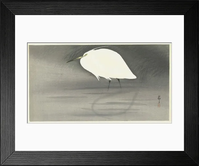 Framed Print : Egret. Creator: Ohara, Koson (1877-1945) Framed Print : Egret. Creator: Ohara, Koson (1877-1945)