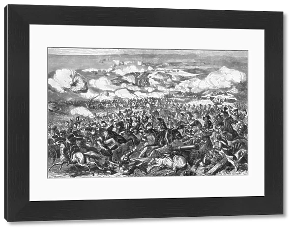 General view of the Siege of Sebastopol: Grand Charge of the British Cavalry and Defeat... 1854. Creator: Unknown