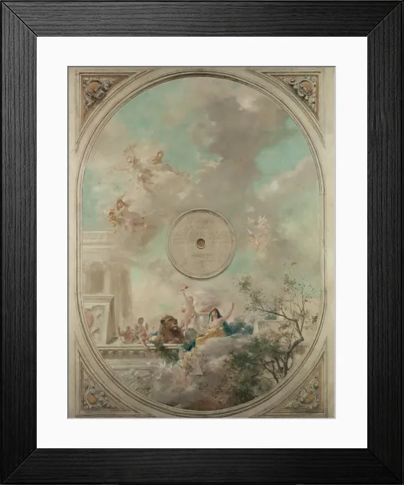 Framed Print : Esquisse pour la salle des mariages de la mairie de Montrouge : La Loi et le Mariage (Plafond), 1886 Creator: Theobald Chartran Framed Print : Esquisse pour la salle des mariages de la mairie de Montrouge : La Loi et le Mariage (Plafond), 1886 Creator: Theobald Chartran