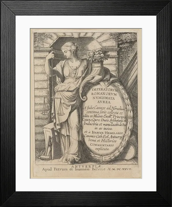 Framed Print : Title Page for Imperatorvm Romanorvm Nvmismata Avrea, 1627. Creator: Unknown Framed Print : Title Page for Imperatorvm Romanorvm Nvmismata Avrea, 1627. Creator: Unknown