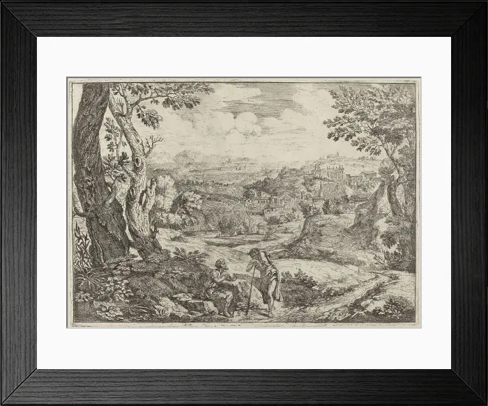 Framed Print : Two Men in Conversation, 1696. Creator: Crescenzio Onofri Framed Print : Two Men in Conversation, 1696. Creator: Crescenzio Onofri