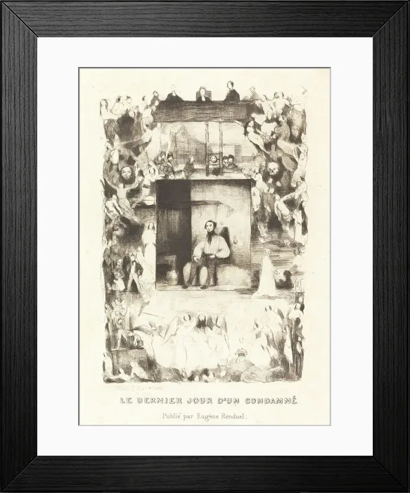 Framed Print : Le dernier jour d'un condamne, 1833. Creator: Célestin Nanteuil Framed Print : Le dernier jour d'un condamne, 1833. Creator: Célestin Nanteuil