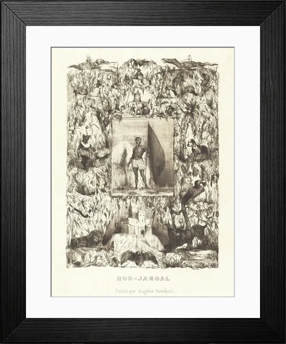 Framed Print : Bug-Jargal, 1832. Creator: Célestin Nanteuil Framed Print : Bug-Jargal, 1832. Creator: Célestin Nanteuil