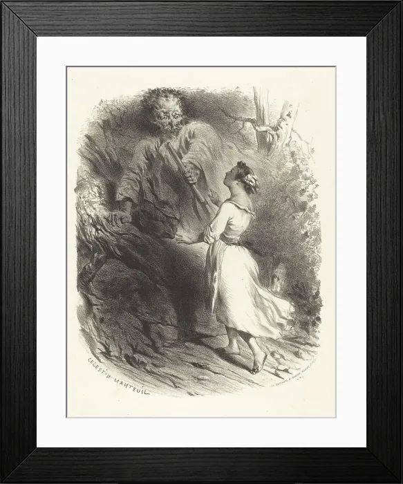Framed Print : Hunter Surprised. Creator: Célestin Nanteuil Framed Print : Hunter Surprised. Creator: Célestin Nanteuil