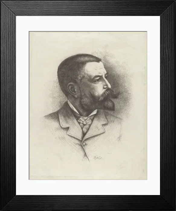 Framed Print : Self-Portrait, 1884. Creator: Thomas Nast Framed Print : Self-Portrait, 1884. Creator: Thomas Nast