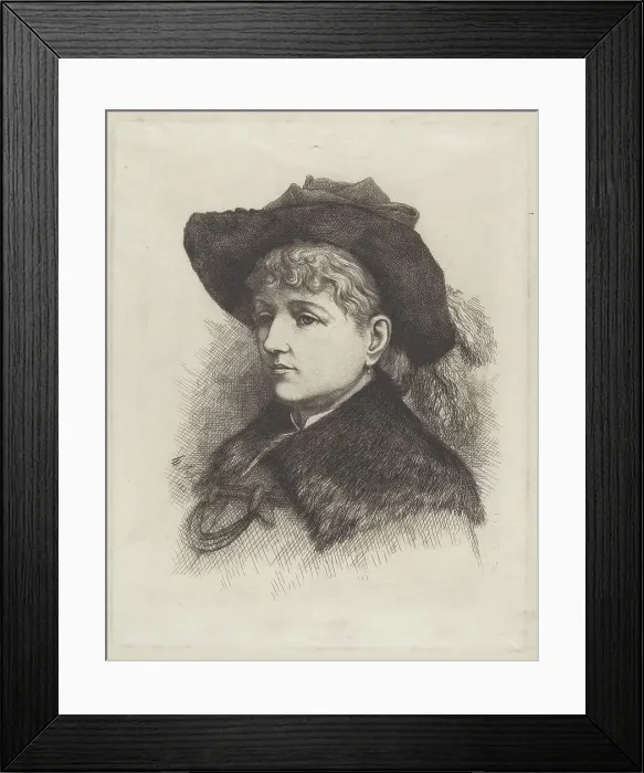 Framed Print : Portrait of the Artist's Wife, Sarah Edwards Nast, 1884. Creator: Thomas Nast Framed Print : Portrait of the Artist's Wife, Sarah Edwards Nast, 1884. Creator: Thomas Nast