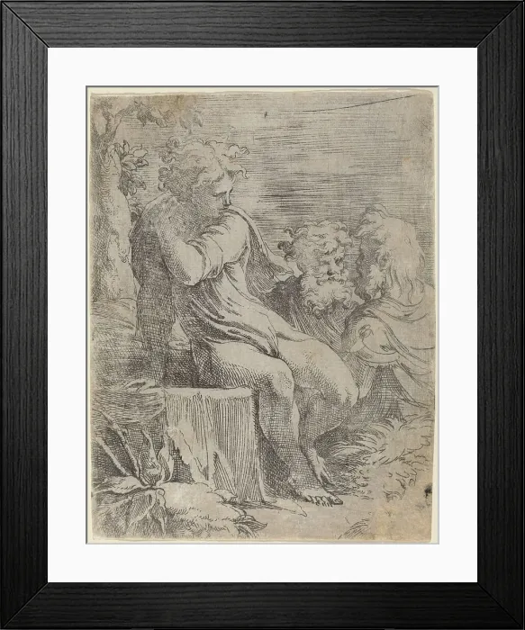 Framed Print : The Boy and Two Old Men. Creator: Parmigianino Framed Print : The Boy and Two Old Men. Creator: Parmigianino