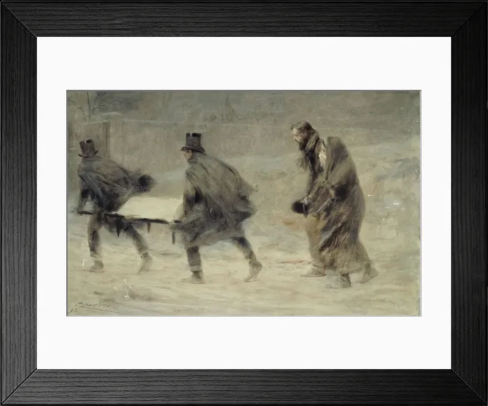 Framed Print : L'enterrement, 1892. Creator: Theobald Chartran Framed Print : L'enterrement, 1892. Creator: Theobald Chartran