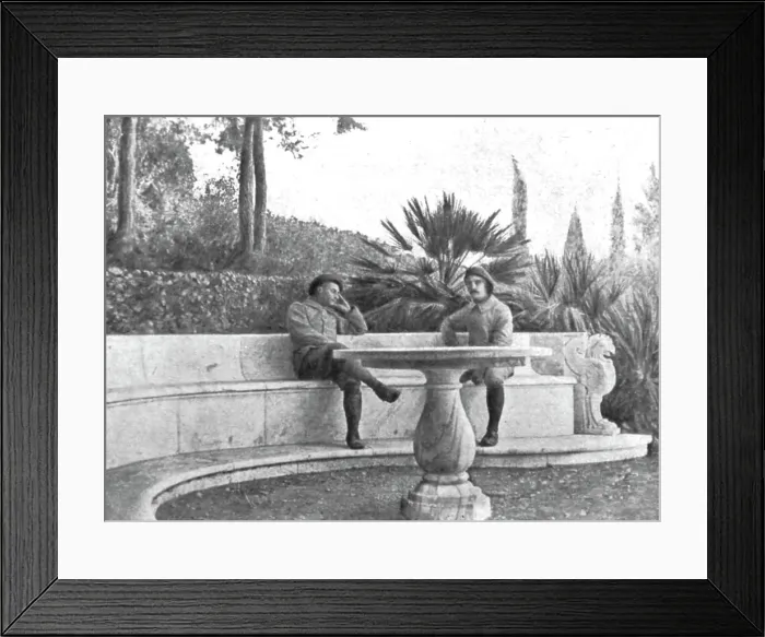 Framed Print : Une base Allemande en Adriatique; dans les jardins de l'Achilleion. 1916. Creator: Robert Vaucher Framed Print : Une base Allemande en Adriatique; dans les jardins de l'Achilleion. 1916. Creator: Robert Vaucher
