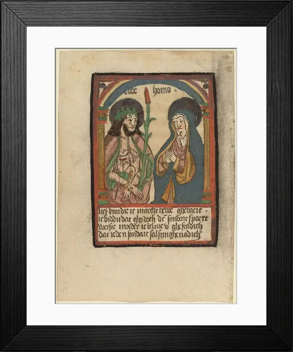 Framed Print : The Man of Sorrows and His Mother, c. 1500. Creator: Unknown Framed Print : The Man of Sorrows and His Mother, c. 1500. Creator: Unknown