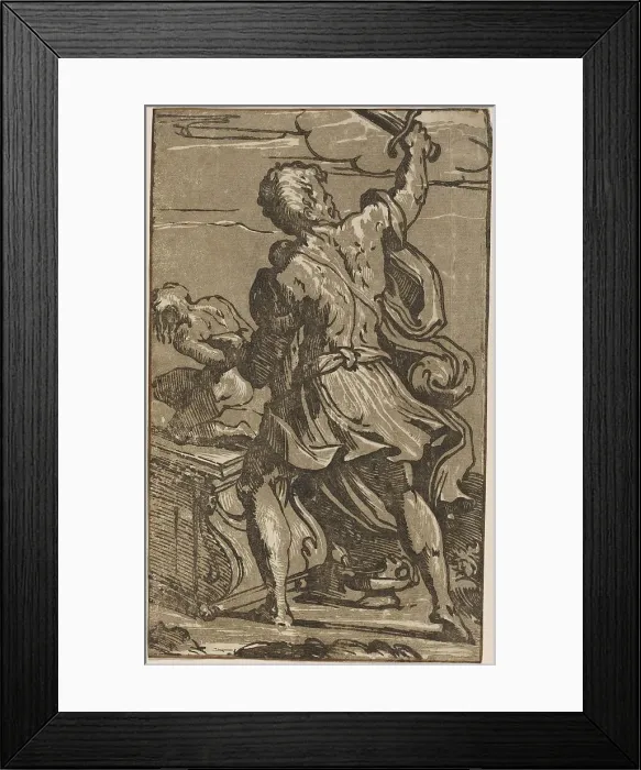 Framed Print : The Sacrifice of Abraham. Creator: Unknown Framed Print : The Sacrifice of Abraham. Creator: Unknown
