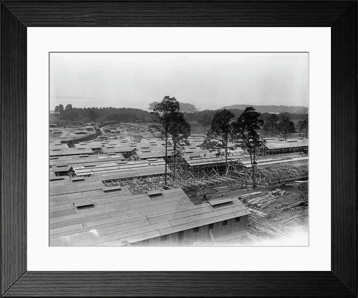 Framed Print : Camp, 1917 or 1918. Creator: Harris & Ewing. Camp, 1917 or 1918. Creator: Harris & Ewing