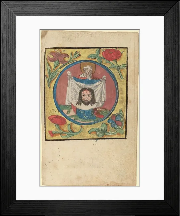 Framed Print : Saint Veronica with the Sudarium, c. 1500. Creator: Unknown Framed Print : Saint Veronica with the Sudarium, c. 1500. Creator: Unknown