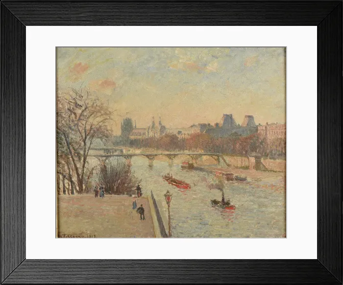 Framed Print : Le Louvre, 1902. Creator: Pissarro, Camille (1830-1903) Framed Print : Le Louvre, 1902. Creator: Pissarro, Camille (1830-1903)