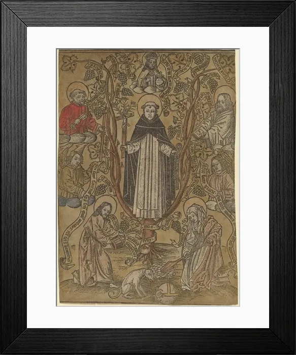 Framed Print : The Genealogical Tree of the Dominicans, 1480 / 1490. Creator: Unknown Framed Print : The Genealogical Tree of the Dominicans, 1480 / 1490. Creator: Unknown