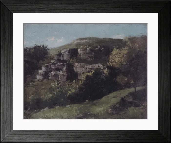 Framed Print : Rochers à Ornans, c.1869. Creator: Gustave Courbet Framed Print : Rochers à Ornans, c.1869. Creator: Gustave Courbet