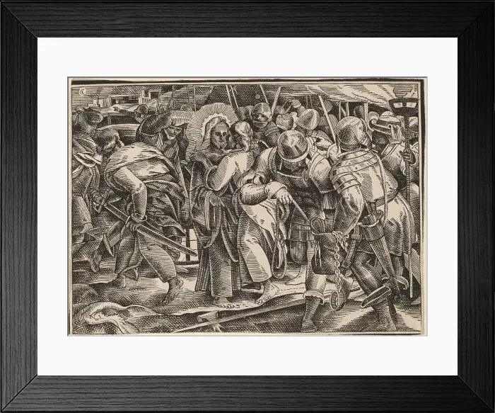 Framed Print : Christ Tells His Disciples of the Last Judgment, published 1630. Creator: Christoph Maurer Framed Print : Christ Tells His Disciples of the Last Judgment, published 1630. Creator: Christoph Maurer