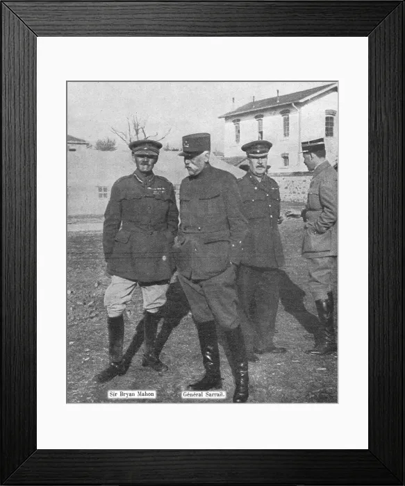 Framed Print : Le general Sarrail, commandant en chef, et le general anglais Mahon. 1916. Creator: Hubert Jacques Framed Print : Le general Sarrail, commandant en chef, et le general anglais Mahon. 1916. Creator: Hubert Jacques