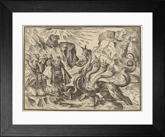 Framed Print : The Four Horsemen of the Apocalypse, published 1630. Creator: Christoph Maurer Framed Print : The Four Horsemen of the Apocalypse, published 1630. Creator: Christoph Maurer
