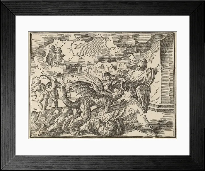 Framed Print : The Four Horsemen of the Apocalypse, published 1630. Creator: Christoph Maurer Framed Print : The Four Horsemen of the Apocalypse, published 1630. Creator: Christoph Maurer