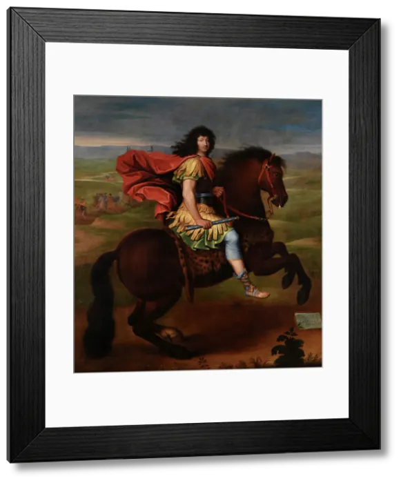 Framed Print : Louis XIV, King of France (1638-1715) on horseback, ca 1675. Creator: Mignard, Pierre (1612-1695) Framed Print : Louis XIV, King of France (1638-1715) on horseback, ca 1675. Creator: Mignard, Pierre (1612-1695)
