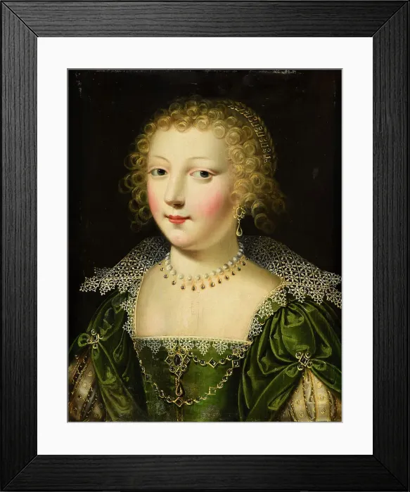Framed Print : Portrait of Marie d'Orléans-Longueville (1625-1707), Mid of 17th cen.. Creator: Anonymous Framed Print : Portrait of Marie d'Orléans-Longueville (1625-1707), Mid of 17th cen.. Creator: Anonymous
