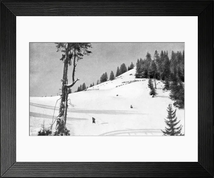 Framed Print : Sur les deux routes de la retraite Serbe; Aux confins montenegrins : le passage du... 1916. Creator: Samson Tchernoff Framed Print : Sur les deux routes de la retraite Serbe; Aux confins montenegrins : le passage du... 1916. Creator: Samson Tchernoff