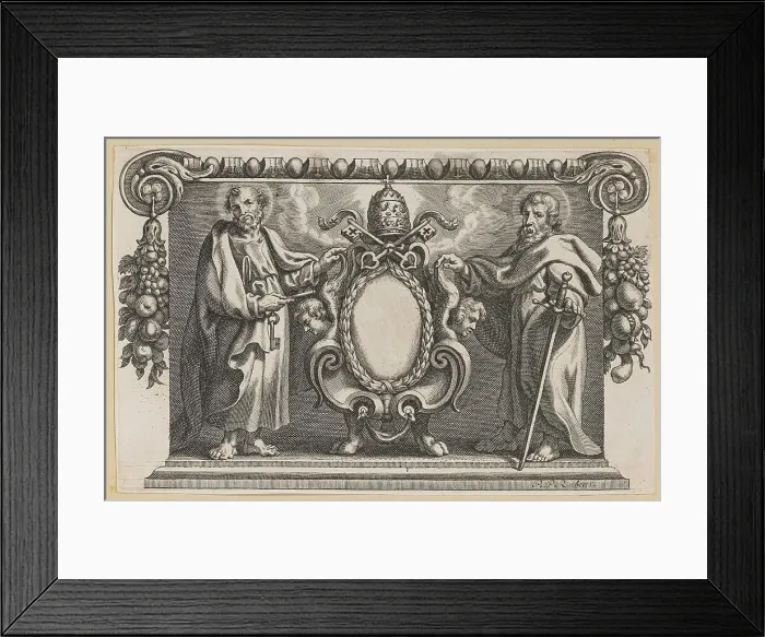 Framed Print : Vignette for a Book Dedicated to Pope Urban VII, 1613 / 1646. Creator: Unknown Framed Print : Vignette for a Book Dedicated to Pope Urban VII, 1613 / 1646. Creator: Unknown