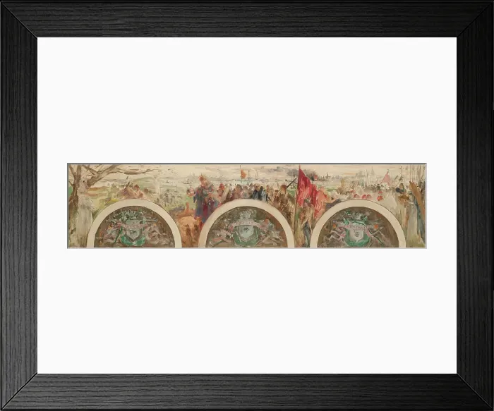 Framed Print : Esquisse pour le salon d'entrée de l'Hôtel de Ville : Paris et les Hautes Epoques... 1892. Creator: Paul Louis Delance Framed Print : Esquisse pour le salon d'entrée de l'Hôtel de Ville : Paris et les Hautes Epoques... 1892. Creator: Paul Louis Delance